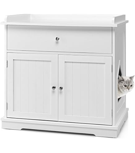 Cassettiera Lettiera Per Gatti – Mobile Nascosto Con Fori, Design Moderno