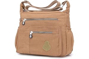 NOTAG Torby crossbody dla kobiet, codzienne torebki damskie z wieloma kieszeniami, wodoodporna, lekka torba na ramię do podróży, Morela