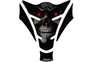 BIKE-label X500132VA Protège-réservoir 3D, Autocollants moto, Crâne, noir, mort