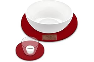 ‎SÖLMO sølmo I Design Untersetzer Filz Groß & Klein Rund - 8er Set für Vasen, Gläser, Blumen, 20cm & 10cm I Filzuntersetzer Rund I Glasuntersetzer Tischuntersetzer I Topfuntersetzer, Rot (Wine Red)