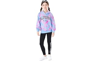 PATPAT Tuta Bambina - Felpe Ragazza + Pantaloni Tuta Bambina | Pantaloni Bambina, Abbigliamento Bambina, Tute da Ginnastica Bambini e Ragazzi, Completo di Leggings da Ragazza 5-14 anni 110-164 cm
