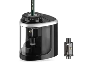 Linkstyle Taille-crayon électrique, Taille-crayon Automatisé Alimenté par pile pour l'école la maison et le bureau, Noir