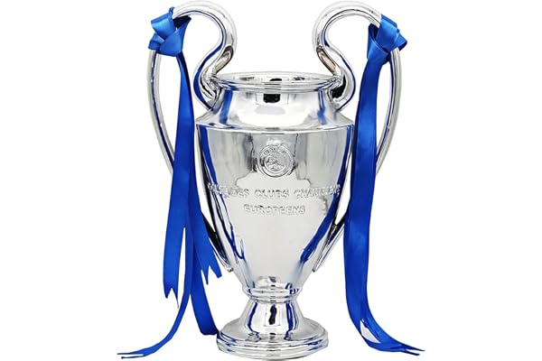 Aenglcvsm Fotbollsmästare Trofé Replica Trofé Resin Sportlig Liga Mästare Samling av Minnesmärken Dekorationer för Hem Kontor Present för Fans 16 cm
