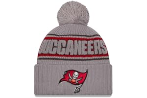 NFL czapka z pomponem New Era Sideline 2024 Futbol amerykański logo drużyny beanie kapelusz zimowy szary
