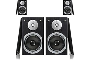 Pair of Skytronic 5 Inch HiFi Stereo Bookshelf Speakers 280W