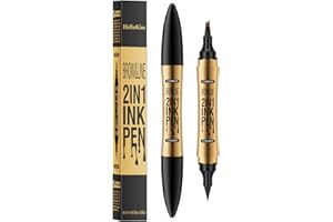 ZUKZYTHEPSOR Matita per sopracciglia, matita per microblading con 4 punte sottili a microforcella, matita per sopracciglia impermeabile a lunga durata (Marrone scuro)