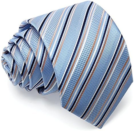 Zicac Men's Fashion Paisley Floral Patterned Handmade Polyester Regular Width Necktie with Cufflinks Pocket Square Handkerchief Tie Clip Stickpin Box Set for Wedding Party Formal Occasions