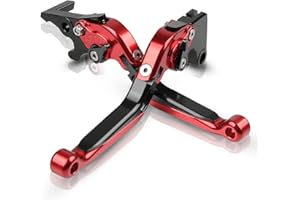 Levier d'embrayage et de Frein Pliable et Extensible usiné CNC pour YZF R1 2004-2014 YZF R6 2005-2016 Rouge