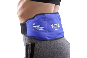 Hilph Bolsa de hielo para aliviar el dolor lumbar, cinturón de terapia de frío caliente para lesiones lumbares inferiores, nervio ciático, se adapta al hombro, rodilla, tobillo, brazo, pantorrillas