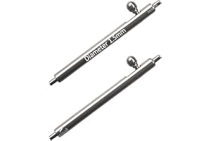 masar 10 a 30mm Ø 1.5mm, 1.8mm Premium Inox 304L Leva Rapidi - Barrette a Molla per Cinturino de Orologio 2 Pcs