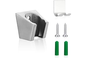 DBALL Soporte Ducha Pared Soporte Alcachofa Ducha Extraíble Universal Acero Inoxidable Soporte Ducha con Tornillos y Gancho Autoadhesivo para Instalación Baño