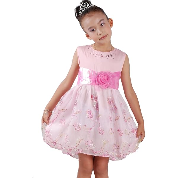 Hawaii Hangover Girl's Flamingo Print Dress - 100% Cotton, Elastic Strap, Size 8, White - View #4