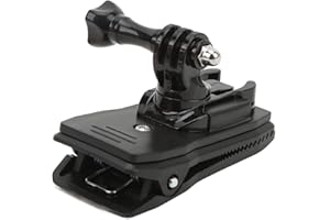 CCYLEZ Klips do Plecaka na Kamerę Akcji, Klips do Mocowania Paska Plecaka, Obracany o 360 Stopni, z Klamrą do Szybkiego Zwalniania, Odpowiedni do Surfowania, Jazdy na Nartach, Deskorolce, Jeździe na Rowerze,