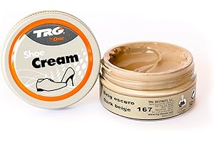 TRG Thoe One 167 - Crema para calzado y complementos de piel y piel sintética 50 ml, Beige (167 Dark Beige)