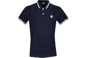 Sergio Tacchini Black Grey Iconic Stripe Polo Shirt 103.20022 003, S