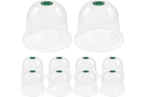 Acunny 10 Cloche pour De Jardin, Couvercle De Cloche en Dôme Transparent Cloche Jardin Potager Cloche Salade Couvercle Respireur