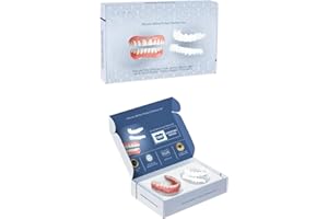 GARTIAGE Silicone Reline Denture Set，Silicone Denture Set，Denture Set，Silicone Dentures Full Mouth，False Teeth Set，Dentures Teeth Top and Bottom，Denture Reline Kit,Snap on Denture Reliner Kit,Dentures