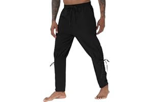 YAOHUOLE Pantalon Medieval Homme Pantalon Gothique Homme Steampunk Men Casual Pants