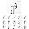 Misamo Enterprise PVC Wall Hooks, Pack of 15, Transparent