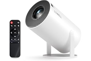 ‎LQWELL LQWELL HY300 PRO Mini Beamer, 4K 1080P Unterstützung, mit Android 11, WiFi 6, Bluetooth 5.0, unterstützt Airplay & Miracast, tragbarer Heim- und Outdoor-Projektor, für Android/iPhone/PC/Mac/Switch