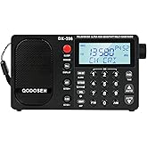 QODOSEN DX-286 Taşınabilir Radyo, TEF6686 Otomotiv Chip, LW, AM, FM, Kısa Dalga, Veri Sistemi (RBDS/RDS), Anten Zayıflatıcı, 