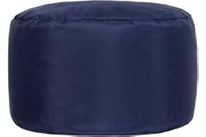‎BEAN BAG BAZAAR Bean Bag Bazaar Sitzsack Hocker, Marineblau, Outdoor Sitzsack mit Füllung, Bean Bag, Wasserabweisender Stoff, Pouf Fußhocker für Wohnzimmer, Garten, Terrasse