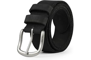 BELTER Mens Belts 100% Cowhide Leather Belt Men Cowboy Casual Dress Work for 34”-54” Waist Black & Brown