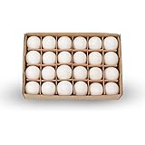 NaDeco Hühnereier weiß Packung von 24 Stück Hühnerei Dekoeier Ostereier Osterdeko Osterdekoration Hühnereier ausgeblasen ausg