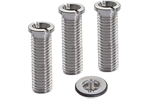 GXGM 3 Pezzi Set da Vite Cava Tappo Lavandino Cucina - Universale Filtro Lavello Addensare Acciaio Inox Viti Fissaggio Cestello Lavello per Tappo Ricambi Scarico per filtro in filettato Cucina(M12 x 30 mm)