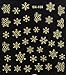 Nail Art 3D Glitter Stickers - Snowflakes (SN-106 Gold)