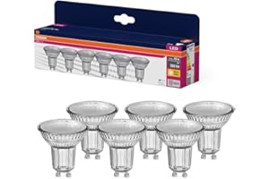 OSRAM LED Star VALUE PAR16, zestaw 6 żarówek, zastępują tradycyjne żarówki reflektorowe 50W, ciepła biel (2700K), 4.3W, gwint GU10, szkło filamentowe, niedimowalne