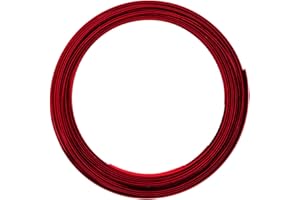 Vaessen Creative Alu Deco Alambre Plano para Manualidades, Rojo (Red), 5 x 1 mm (5 m)