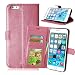 Produktbild Nancen Compatible with Handyhülle iPhone 6 Plus / 6S Plus (5,5 Zoll) Lederhülle Neu Style Acht Farbe Weich PU Flip Case Ledertasche/Schutz Etui, Karten Slot Foto Wallet Hülle