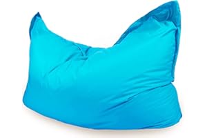Beautiful Beanbags - Large Kids Big Brother Beanbag Chair, Water-Resistant Outdoor & Indoor Bean Bags, Ready Filled - Aqua