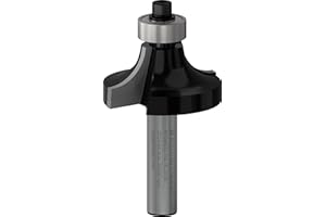 Bosch Accessories Professional 1x Abrundfräser Standard for Wood (für Holz, Radius 10 mm, Arbeitslänge 16,2 mm, Ø Schaft 8 mm, Zubehör Handfräse)