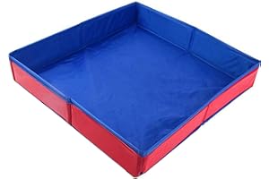 XJKLBYQ Foldable Oxford Cloth Sand Tray,Sand Table, PVC Folding Sand Box, Safe Outdoor Box Toys, 19.69x19.69x3.15 Fun Tray Sensory Toys, Educational for Kids