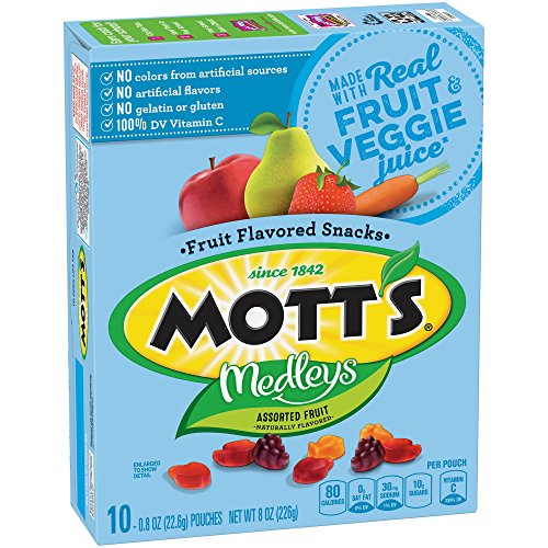Mott's fruit snacks nutrition label