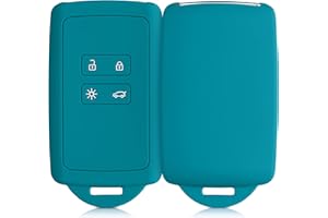 kwmobile Funda de Silicona Compatible con Renault Llave de Coche Smart Key - Carcasa Protectora para Llavero - Case Mando de Auto petróleo