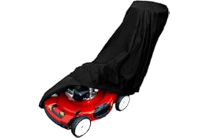 HIFROM Housse de protection pour tondeuse à gazon - Imperméable - 420D Oxford - Avec cordon de serrage - Pour tracteur à gazon - Protection contre la poussière et les intempéries - Résistant aux UV