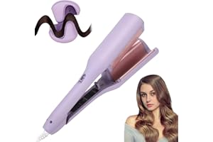 Vmxlso French Wave Curling Iron, 32mm Mermaid Hair Waver, 4 Gears Temperature Fast Heating, Waver Curling Wand, Hair Wavers for Short/Medium/Long Hair