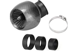 QIILU Motocyklowy filtr powietrza uniwersalny filtr powietrza do motocykla filtr wlotowy tekstura włókna węglowego motocykl skuter ATV Do Dirt Bike oczyszczacz powietrza 28 mm 35 mm 45 mm 48 mm