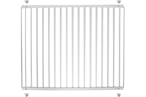 SPARES2GO Estante universal para frigorífico y congelador ajustable con brazos extensibles revestidos de plástico blanco (grande, 425 mm - 670 mm x 320 mm)