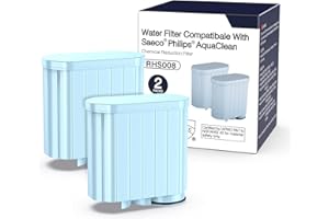 IRHODESY Filtro Aquaclean per Philips Incanto CA6903 Macchina da Caffè, Zero Limescale Alcalino Filtro Acqua e Anticalcare per Philips AquaClean (2pcs)