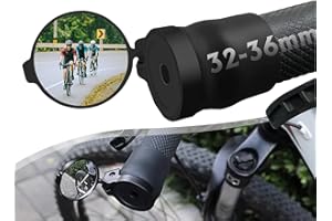 Arkhamespejo mini plegable para manillar, retrovisor giratorio 360°, funda de goma, universal para bicicleta de montaña