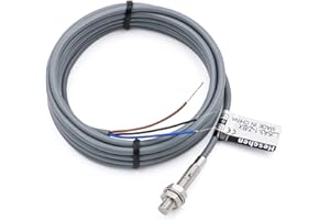 Heschen M5 Interruptor de sensor de proximidad inductivo Tipo de escudo LJ5A3-1-Z/BX Detector 1 mm 10-30VDC 150mA NPN Normalmente abierto(NO) 3 cables