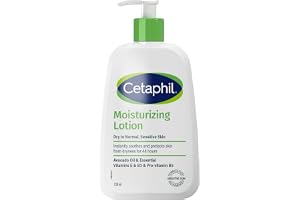 Cetaphil Moisturizing Lotion | Face & Body Moisturizer for Men & Women | For Normal To Dry Sensitive Skin | Panthenol - Niacinamide - Vitamin E | Unscented | 236ml | Dermatologist Recommended