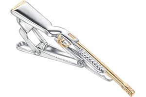 RunootPR Unique Tie Clip for Men Novelty Silver Black Tie Bar for Necktie Wedding Business Holiday Personalized Jewelry