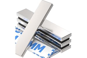 WuKong 4 Pieza Imanes Potentes,Rectángulo Imanes Neodimio 60x10x5mm,Imanes Pequeños Nevera，Tiras de Iman Adhesivo Adecuado para Refrigerador,Muro de Fotos,Pizarra Magnetica,Manualidades y Oficina.