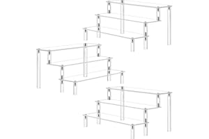 AZEAM Display Acrilico, Top Top Clear Organizer Acrilico Per Smalto Per Chiodo Cosmetici Artigianato Per Artigianato Cupcake Buffet Modello Di Dessert 3 Pack