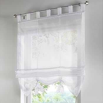 Amazon.de: Souarts Weiß Transparent Gardine Vorhang ...